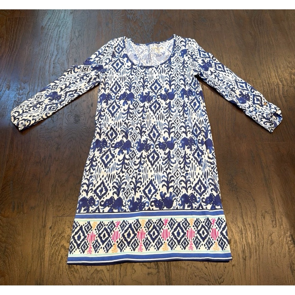 Lilly Pulitzer Ocean Ridge Mini Dress Womens Medium Elephant Print